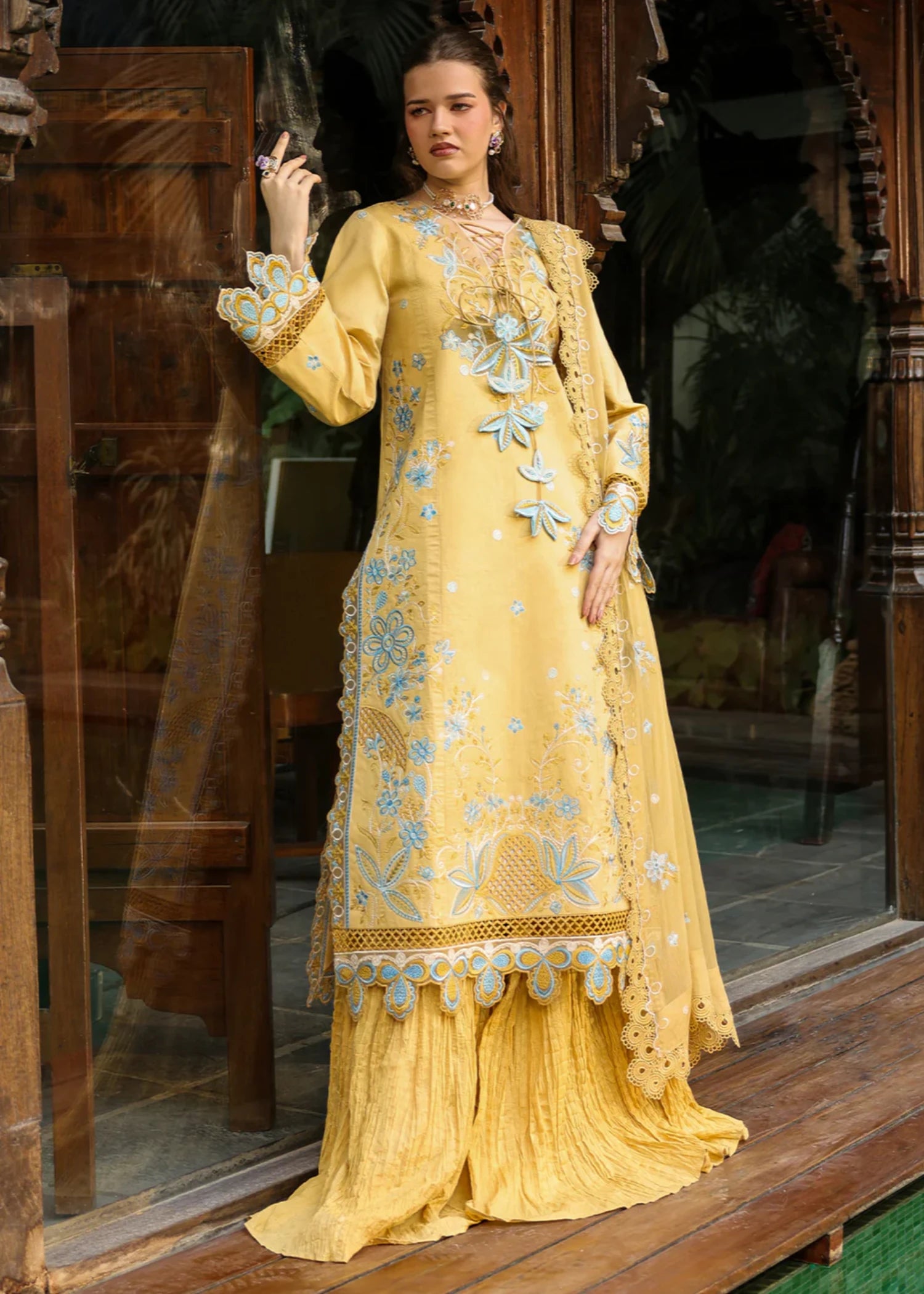lawn Unstitched in Gold