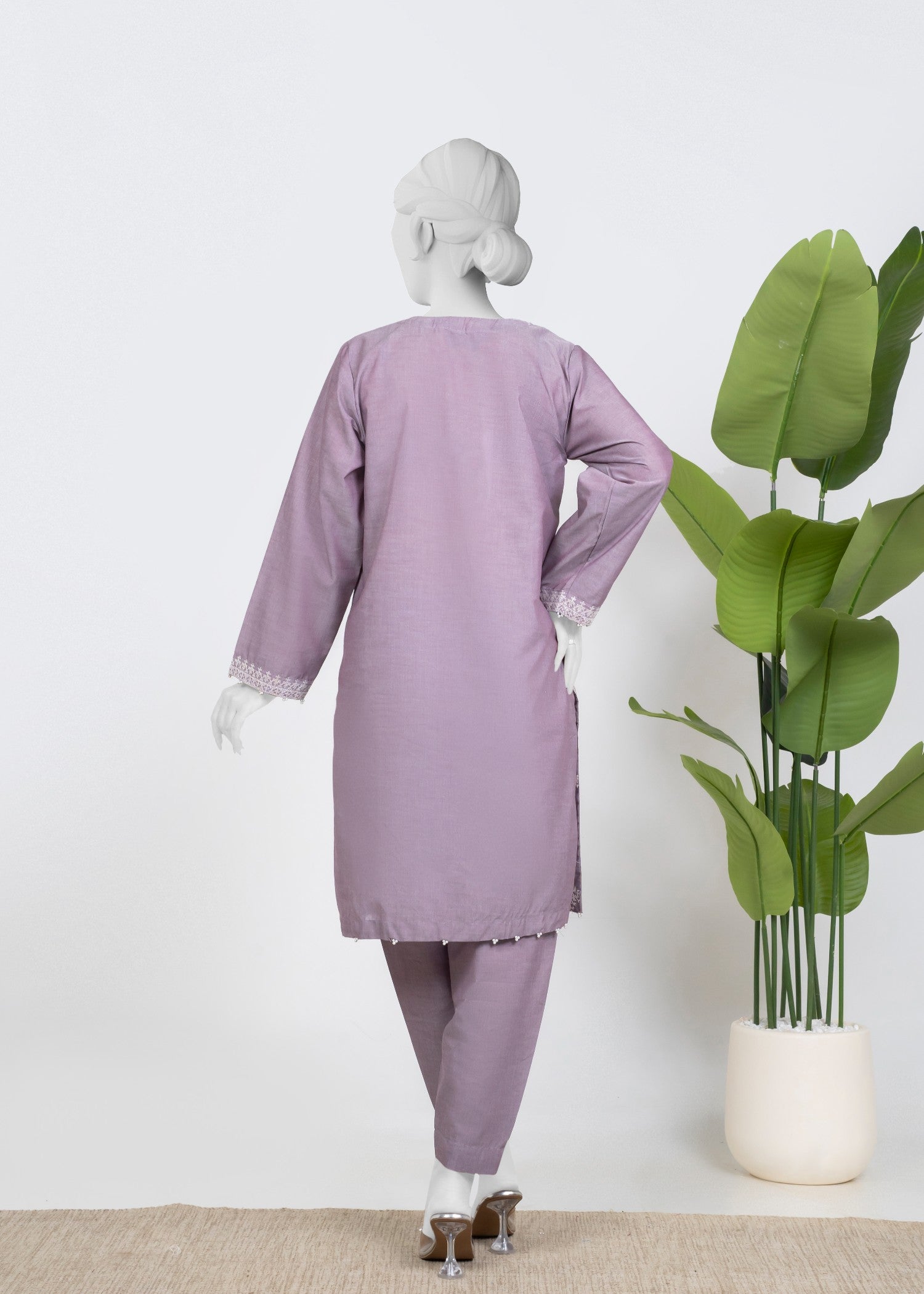 chambray Kurti in Lilac