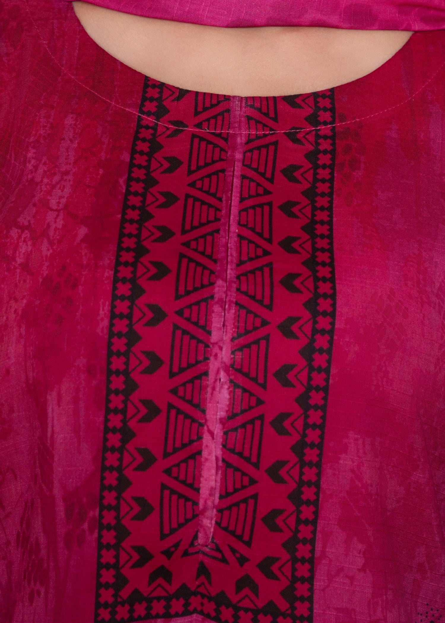 slub linen Unstitched in Violet red