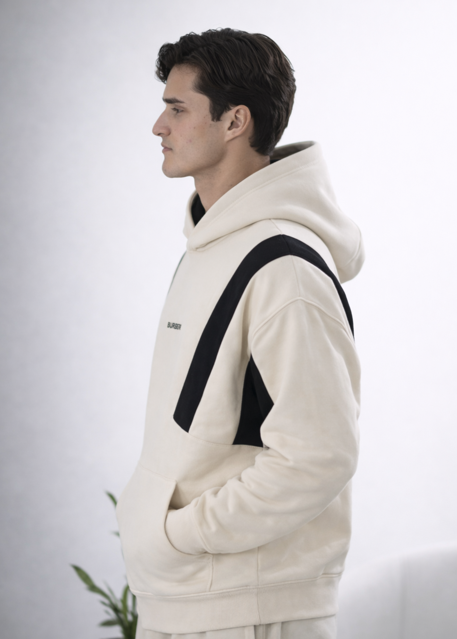fleece Hoodie in Ivory