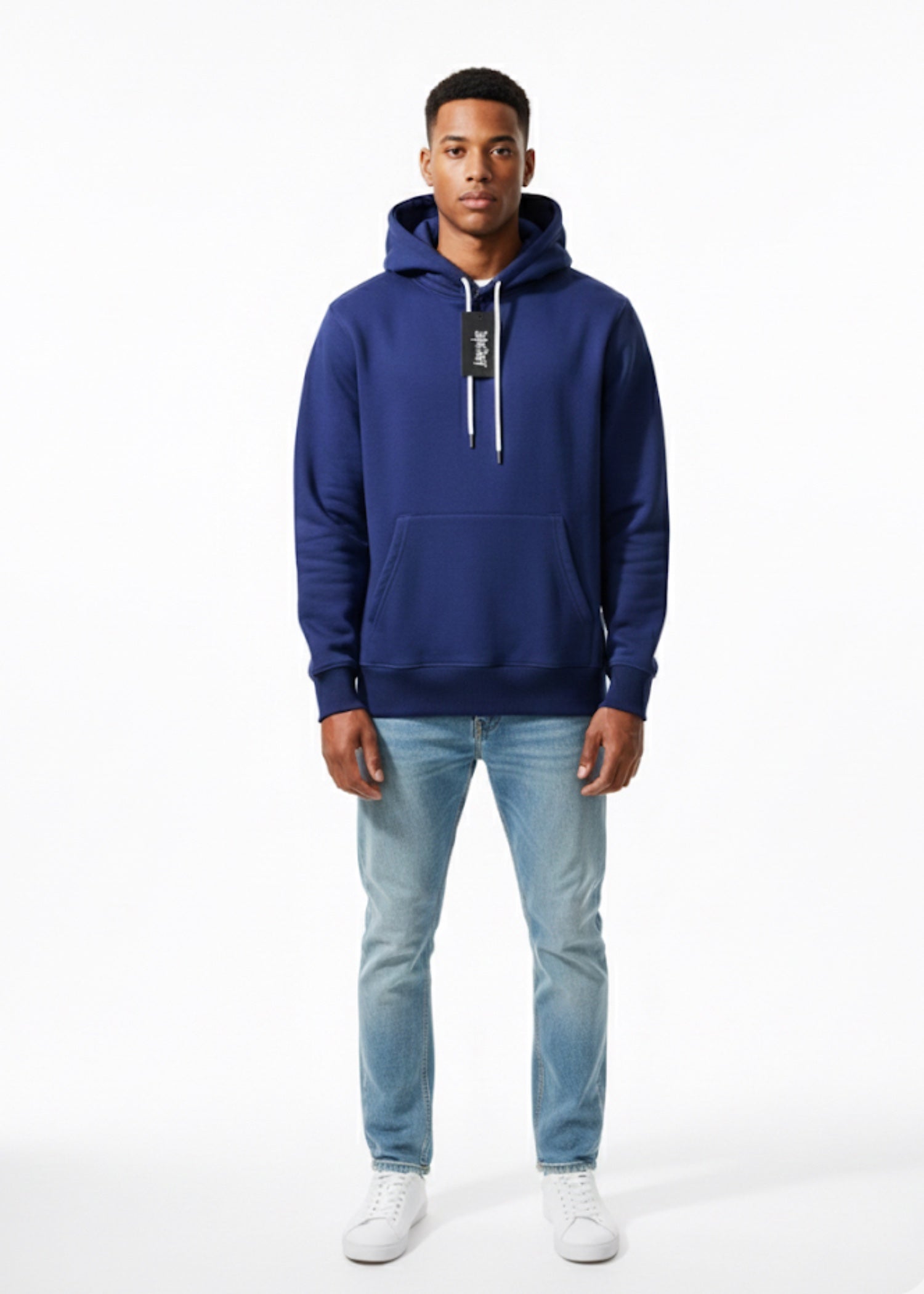 fleece Hoodie in Dark blue