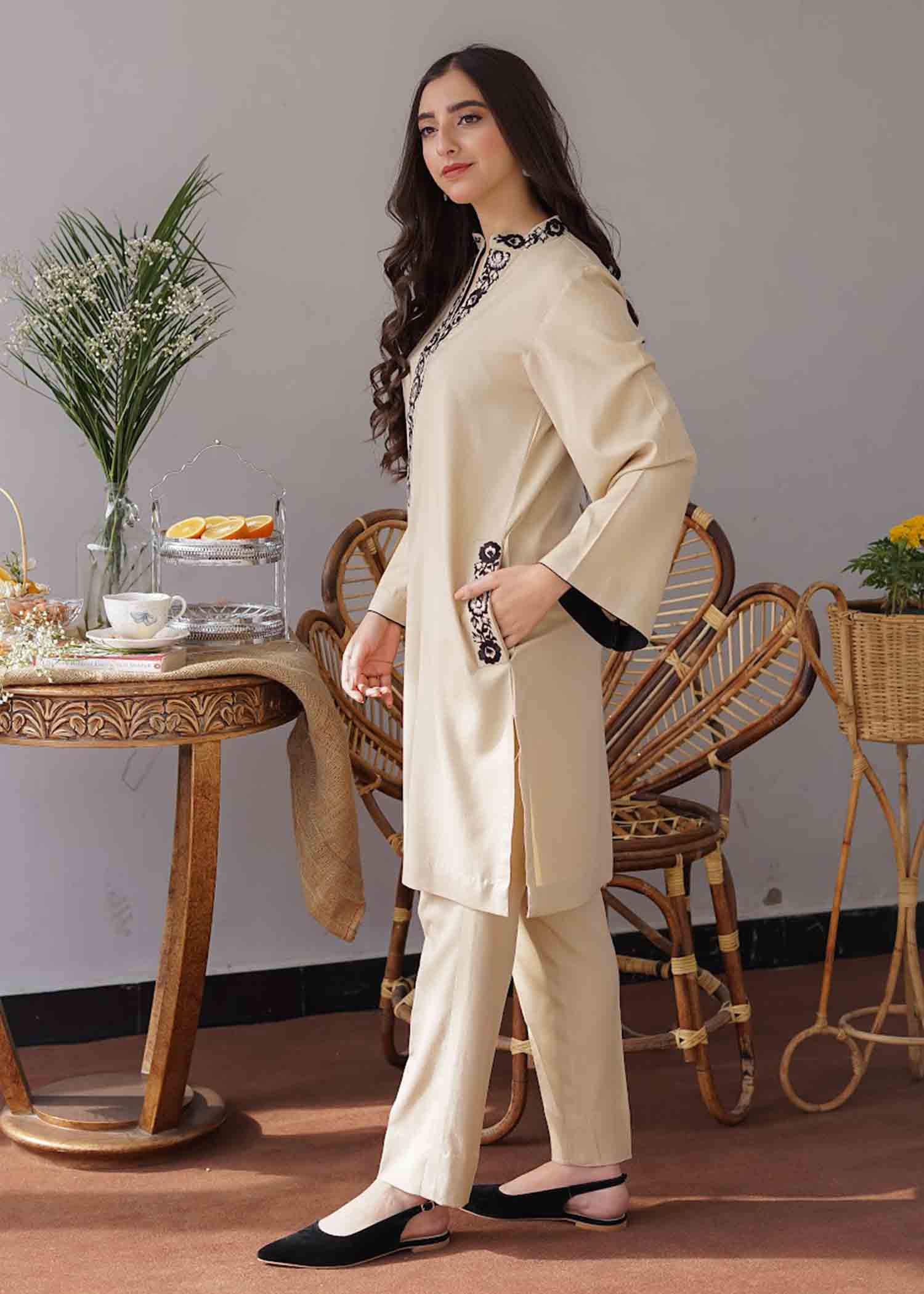 marina Kurta Set in Beige