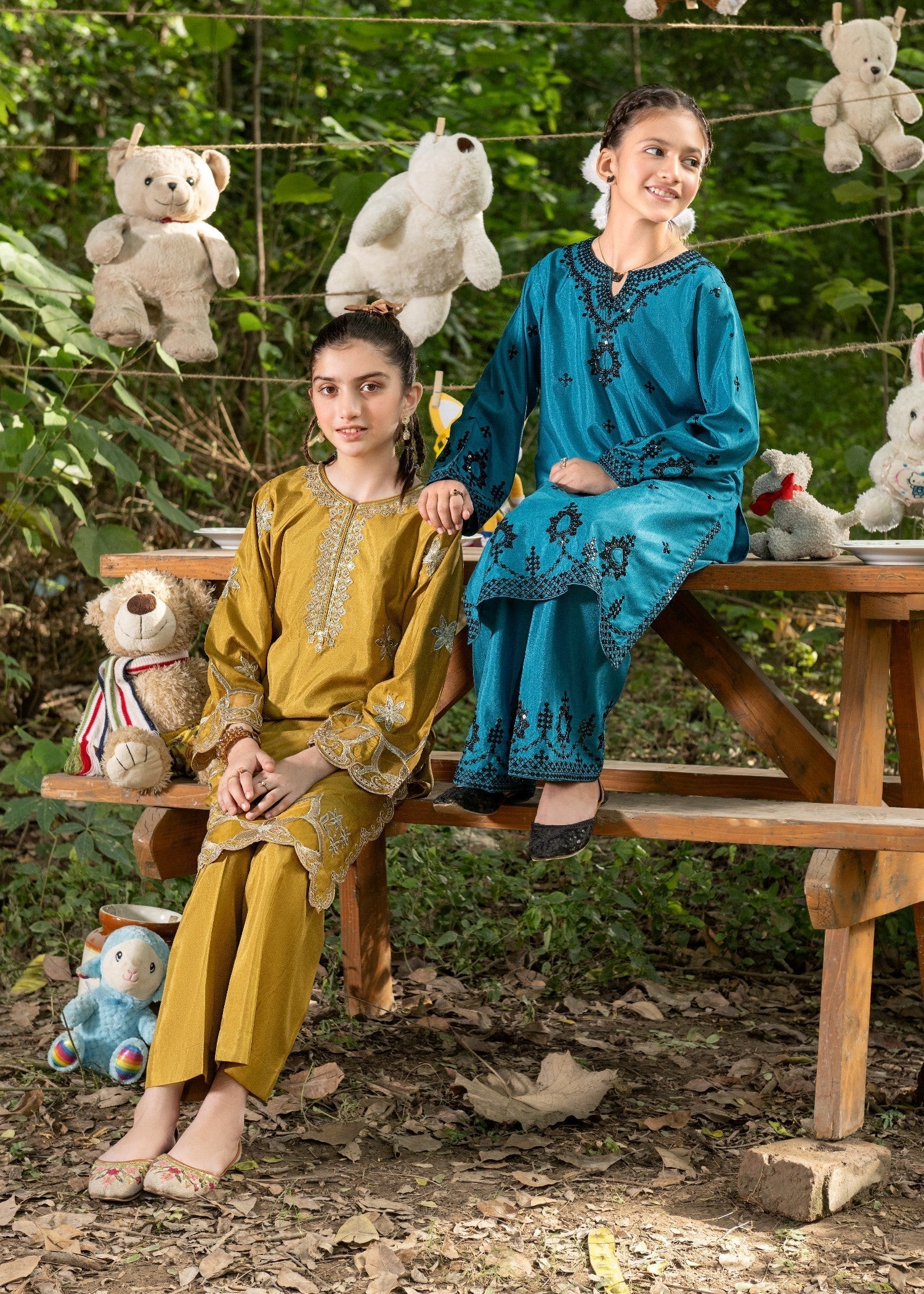 raw silk Kurta Set in Mustard