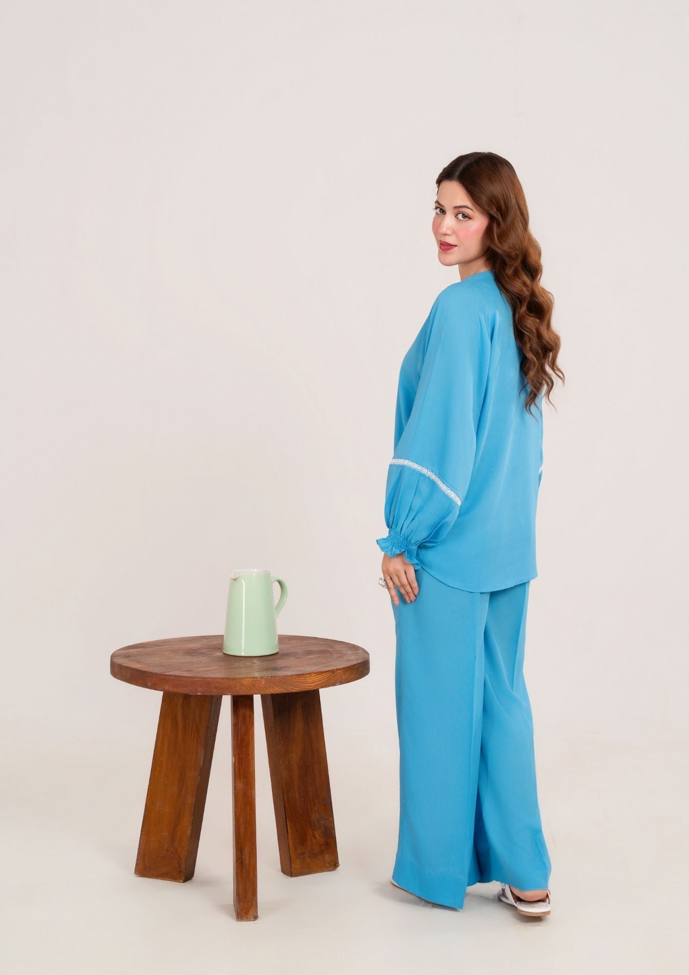 georgette Co ord Sets in Sky blue