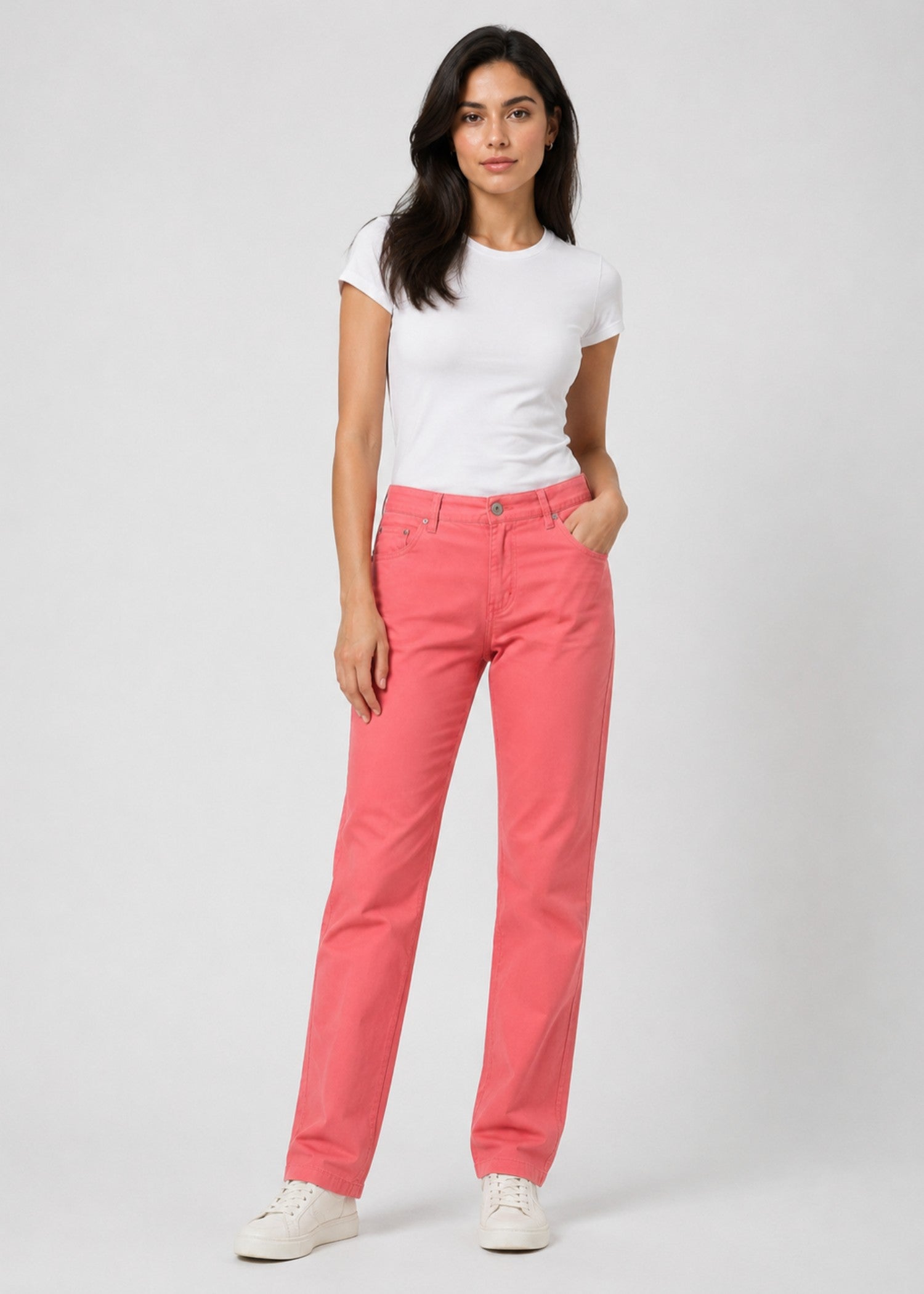 denim Jeans in Sunset orange