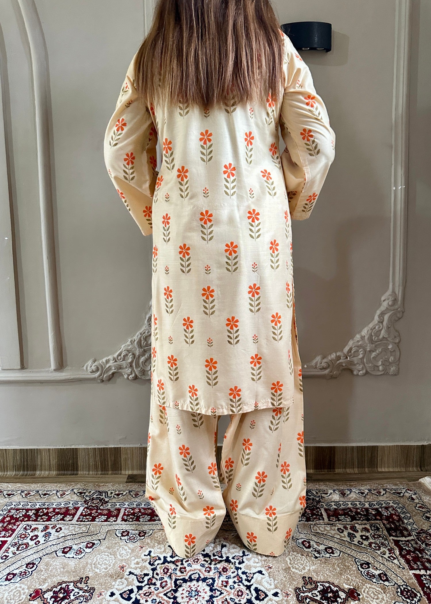 arabic lawn Co Ord Sets in Cream