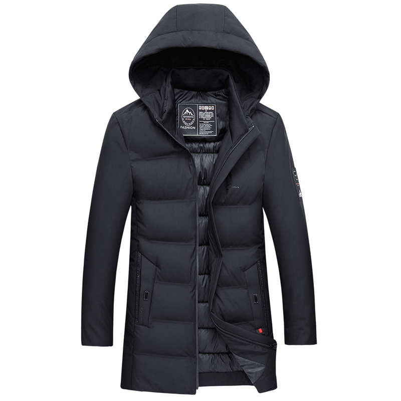 Thick Mid-Length down Padded Jacket Men'S Loose Jacket