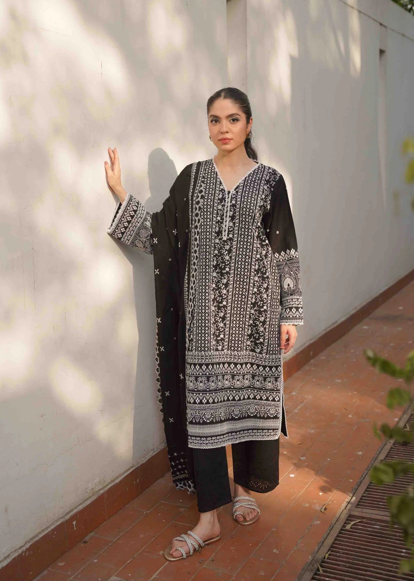 cotton Kurti in Jet black