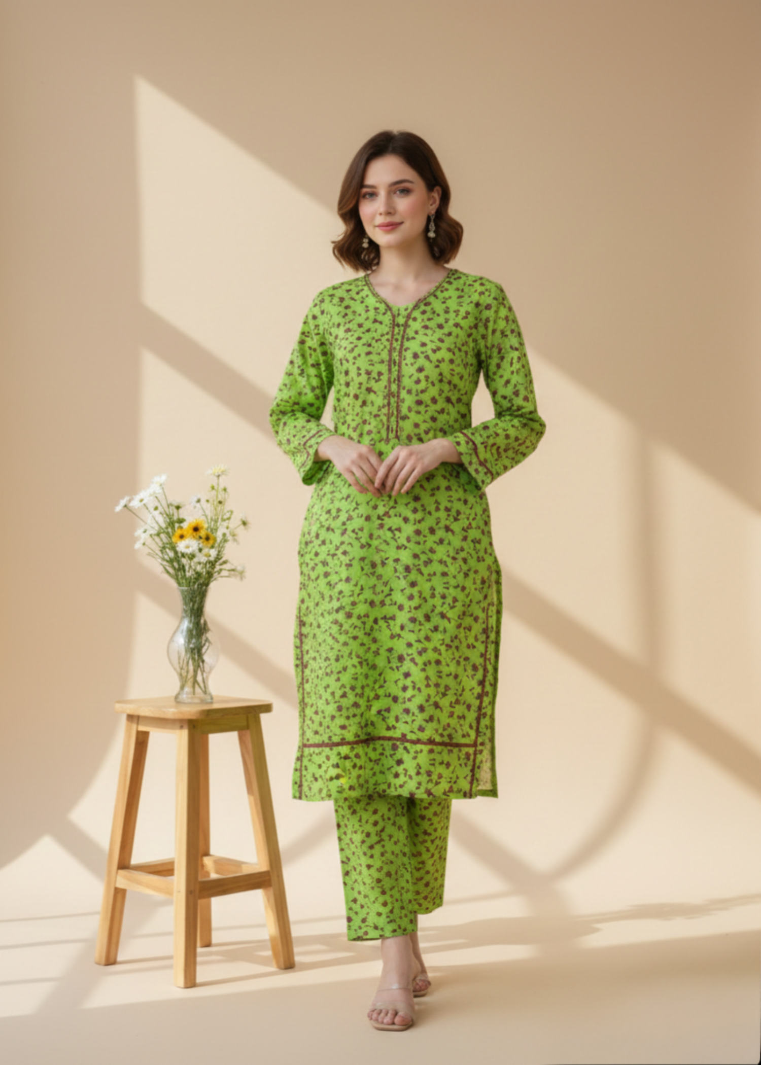 lawn Co Ord Sets in Apple green