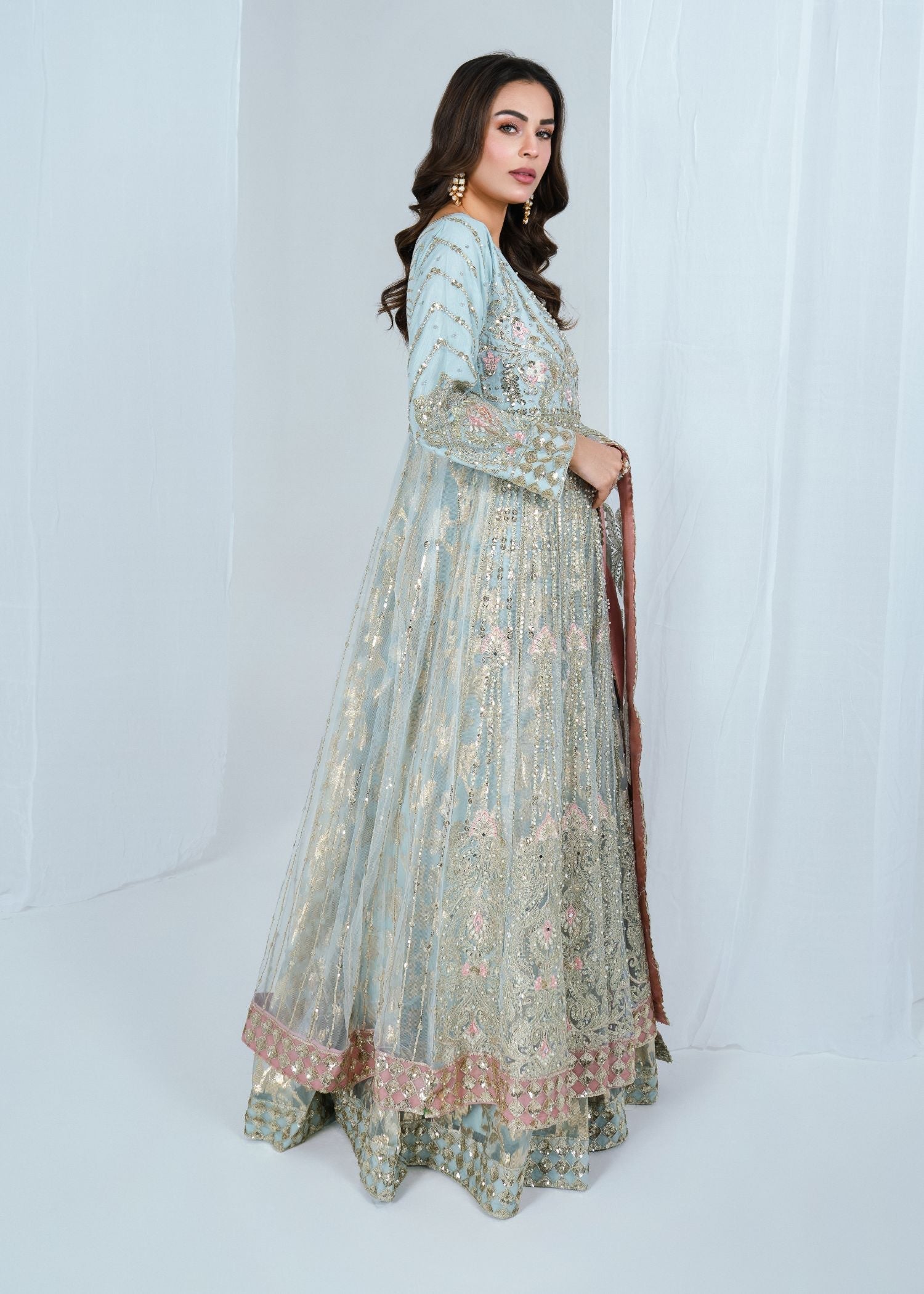 net Maxi in Ice blue