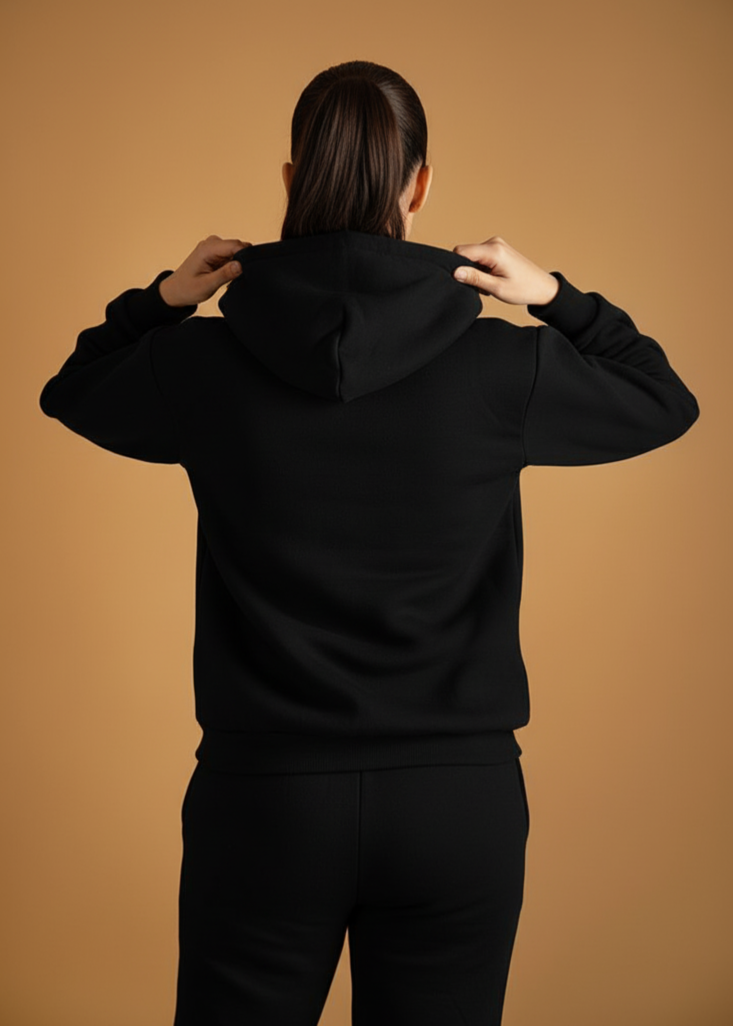 fleece Tracksuit in Black
