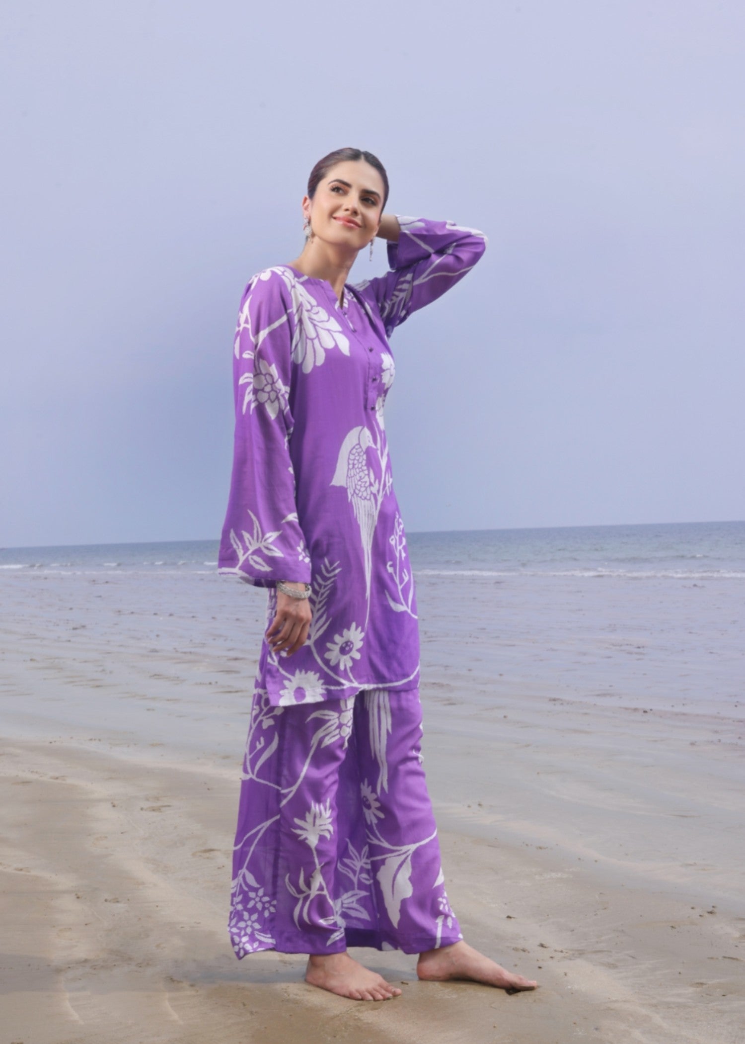 lawn Co Ord Sets in Purple