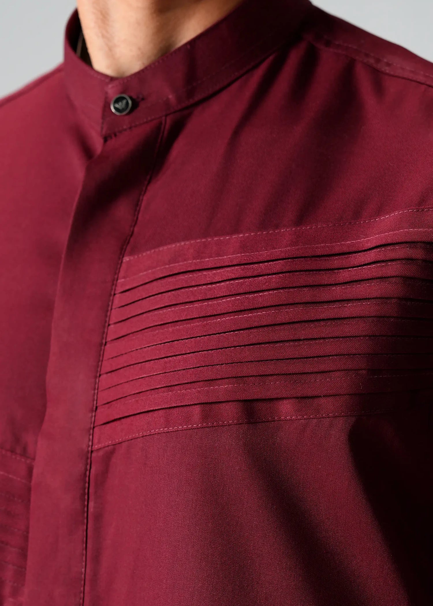 suiting Kurta Set in Maroon, off-white