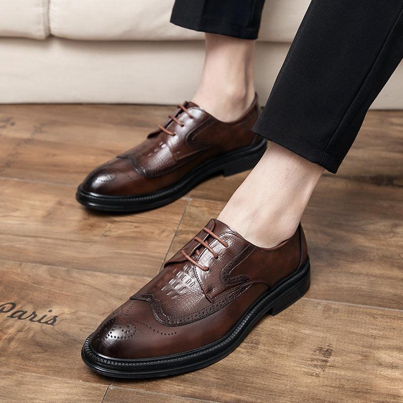 Korean Style Trendy Hair Stylist Leather Shoes