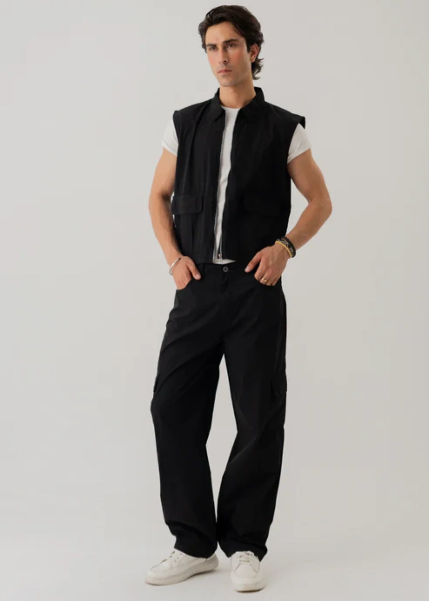canvas Jacket in Jet black