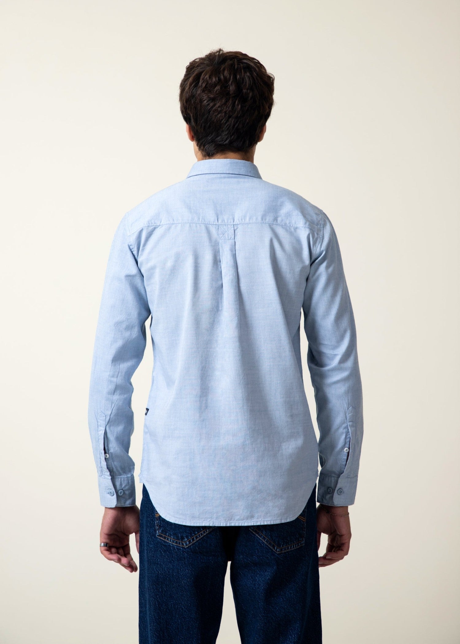chambray Casual Shirt in Baby blue