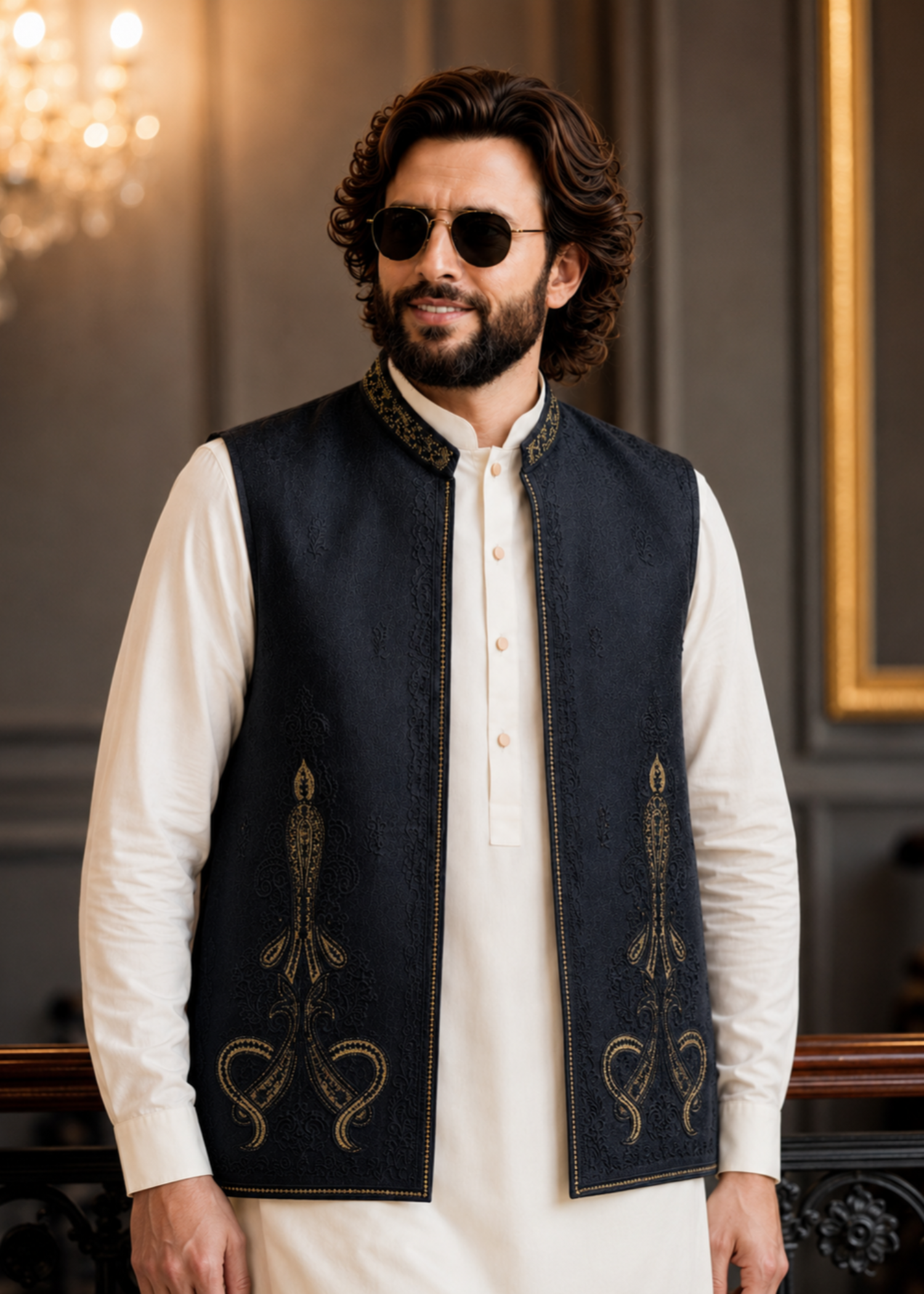 suiting Waistcoat in Black