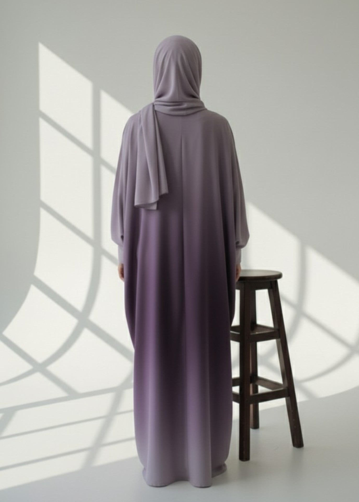 georgette Abaya in Purple