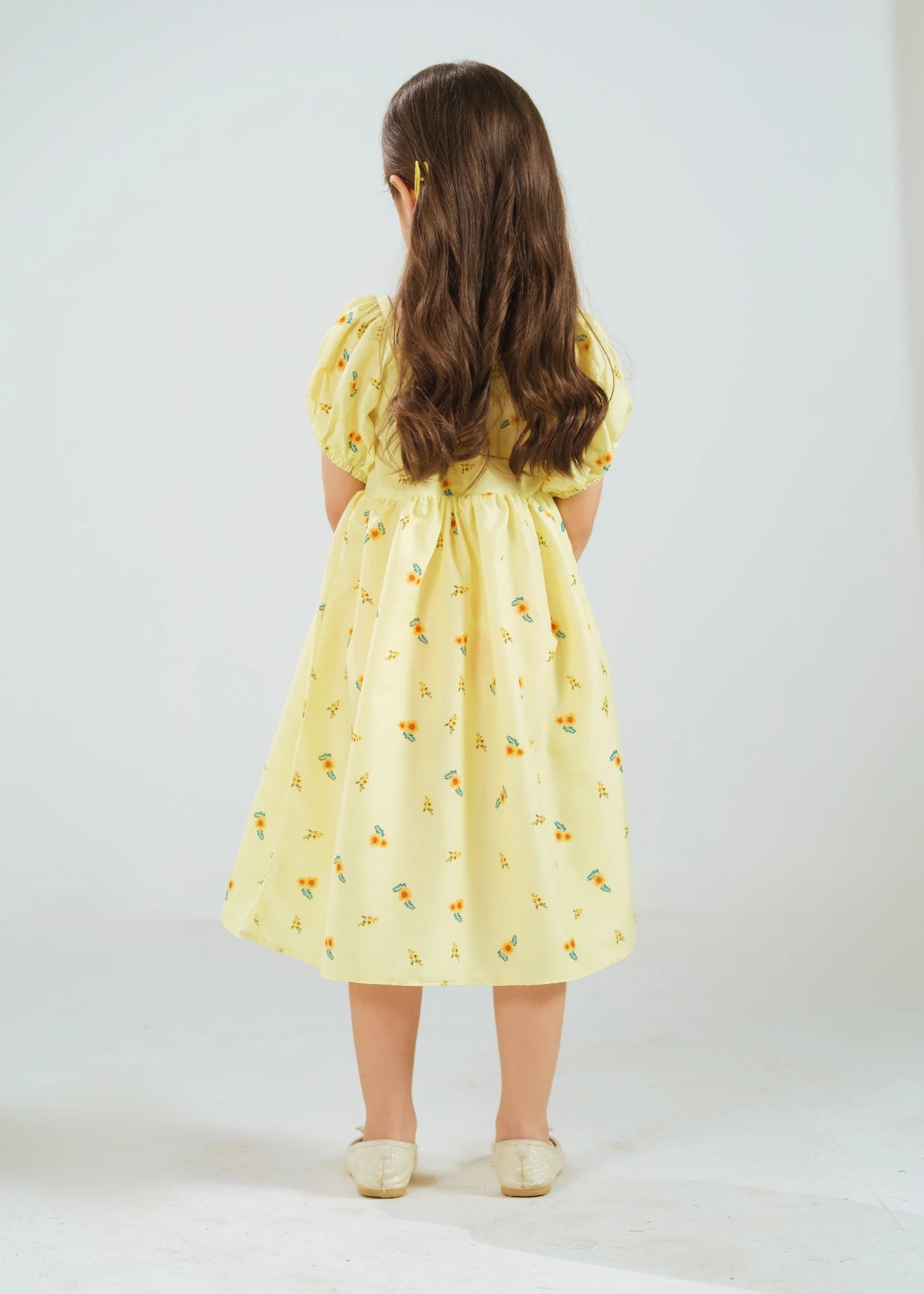 cambric Frock in Pale yellow