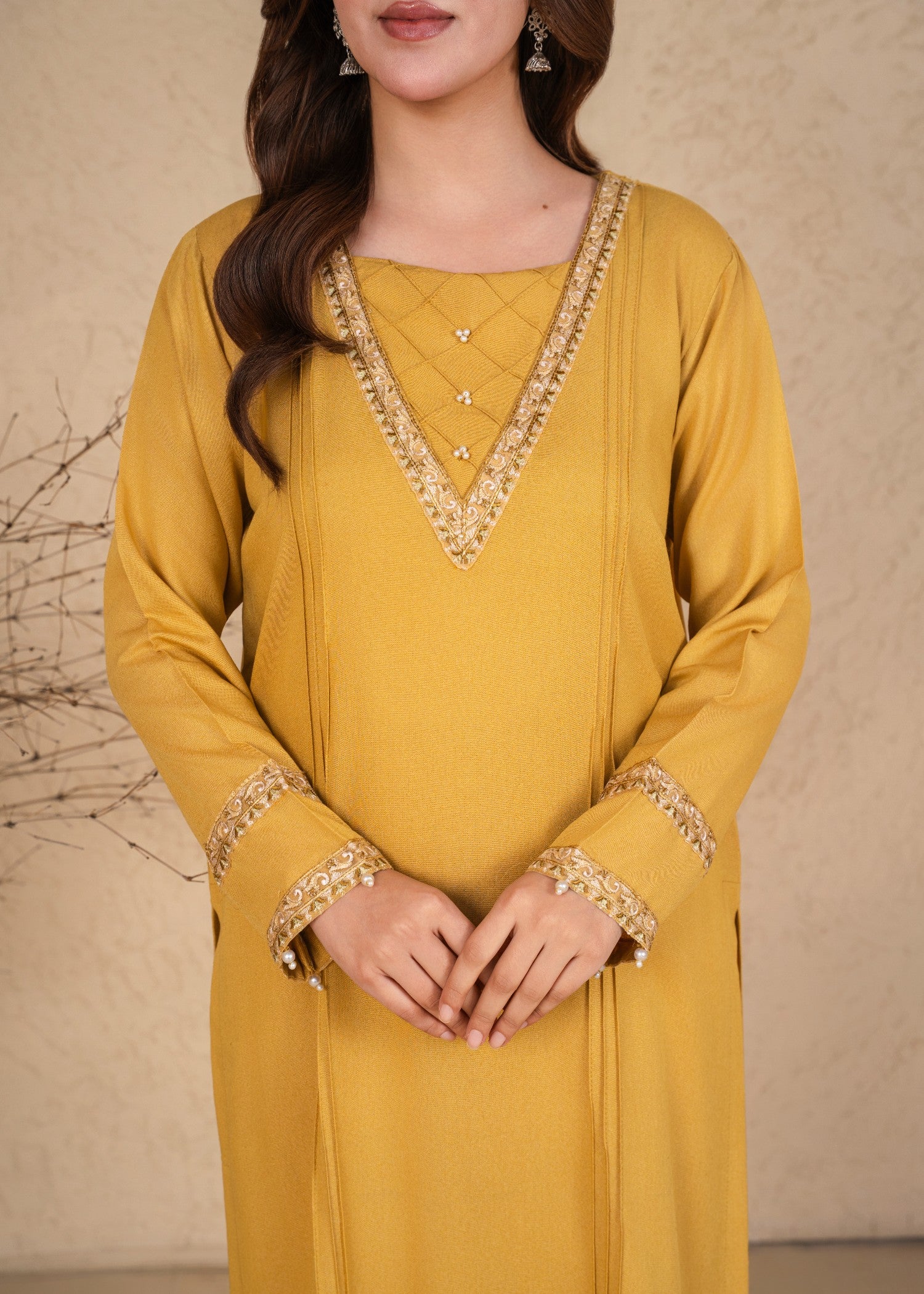 karandi Kurta Set in Gold