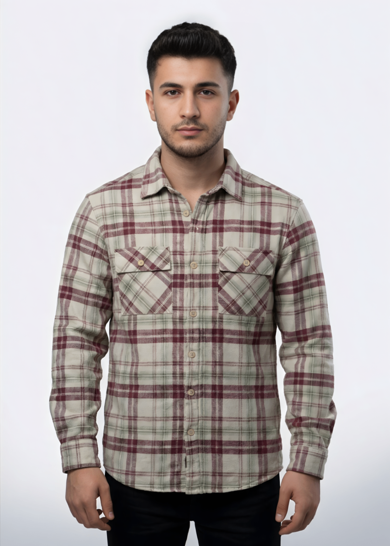 wool viscose Casual Shirt in Off-white