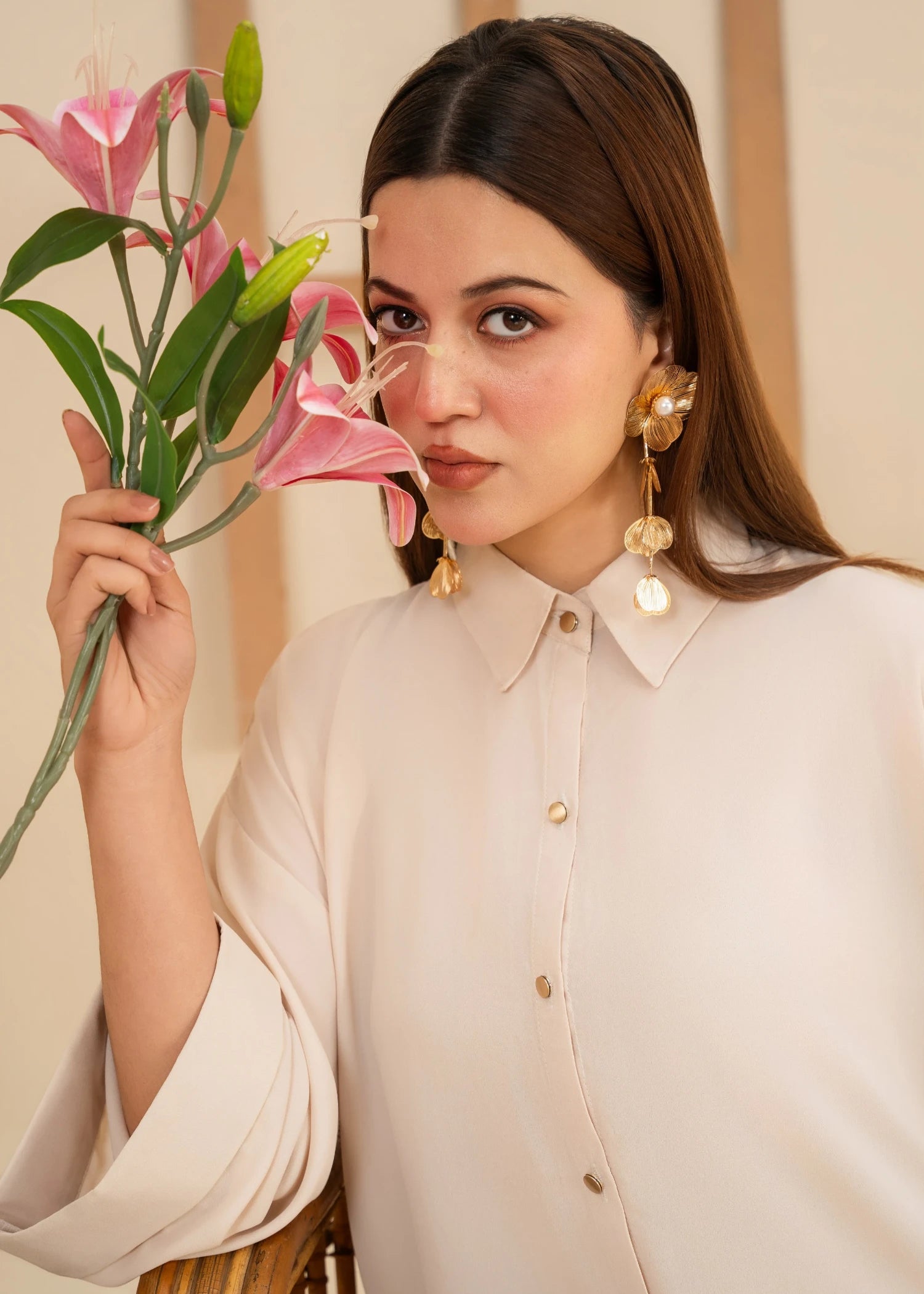georgette Co ord Sets in Off-white