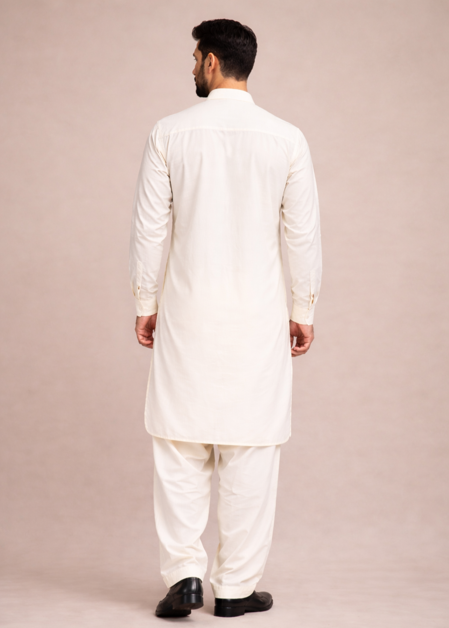 blend boski Shalwar Kameez in Cream
