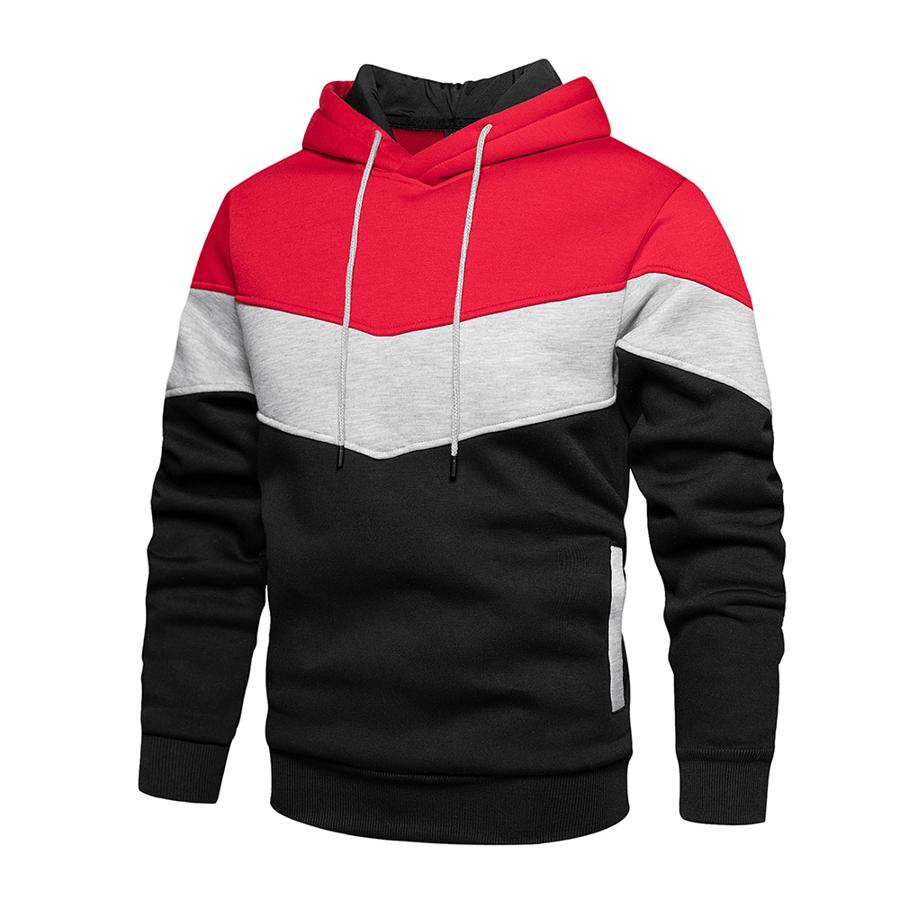 New European and American Men'S Color Matching and Color Matching Fashion