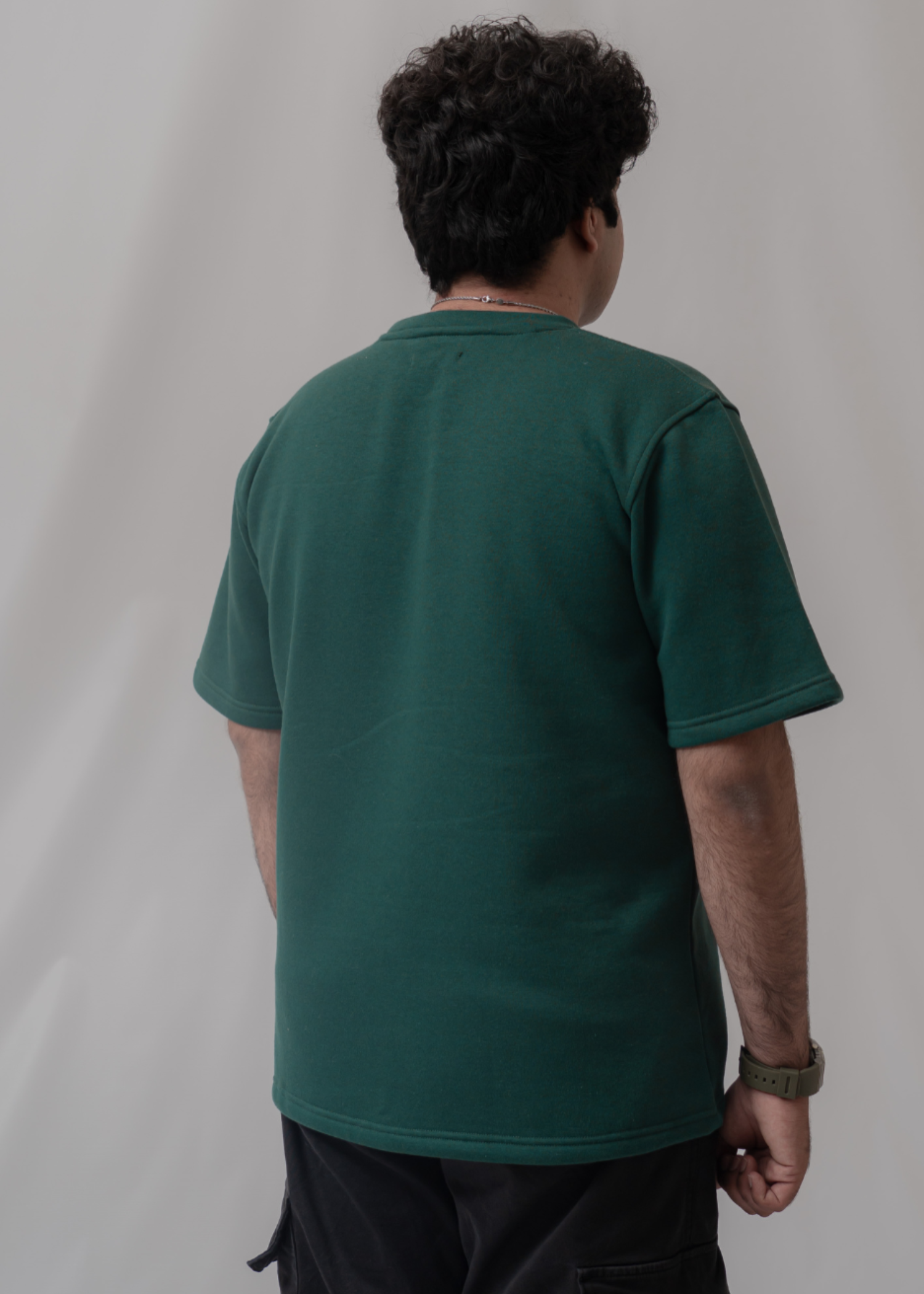 fleece T Shirt in Green
