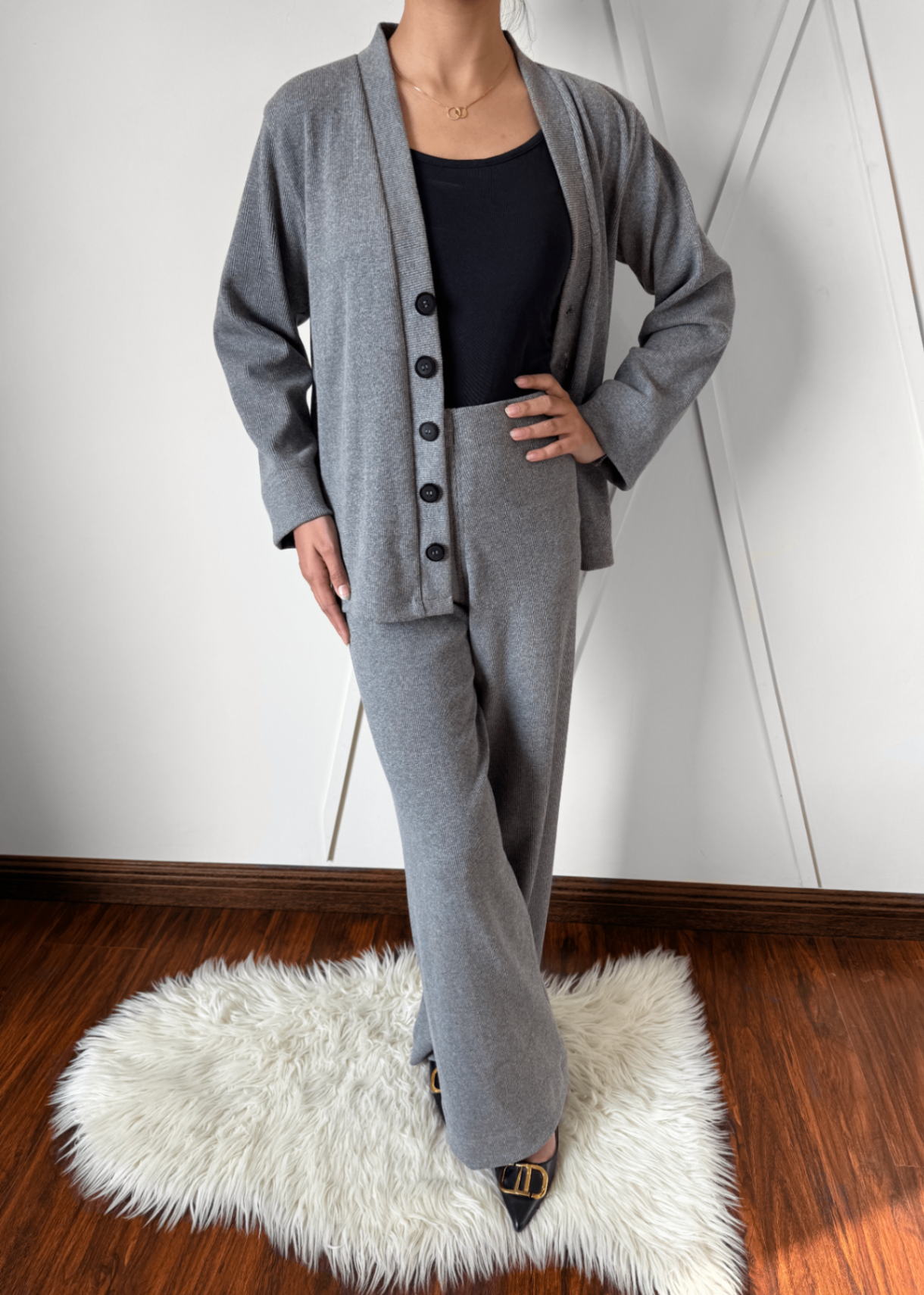 jersey knit Co Ord Sets in Cool grey