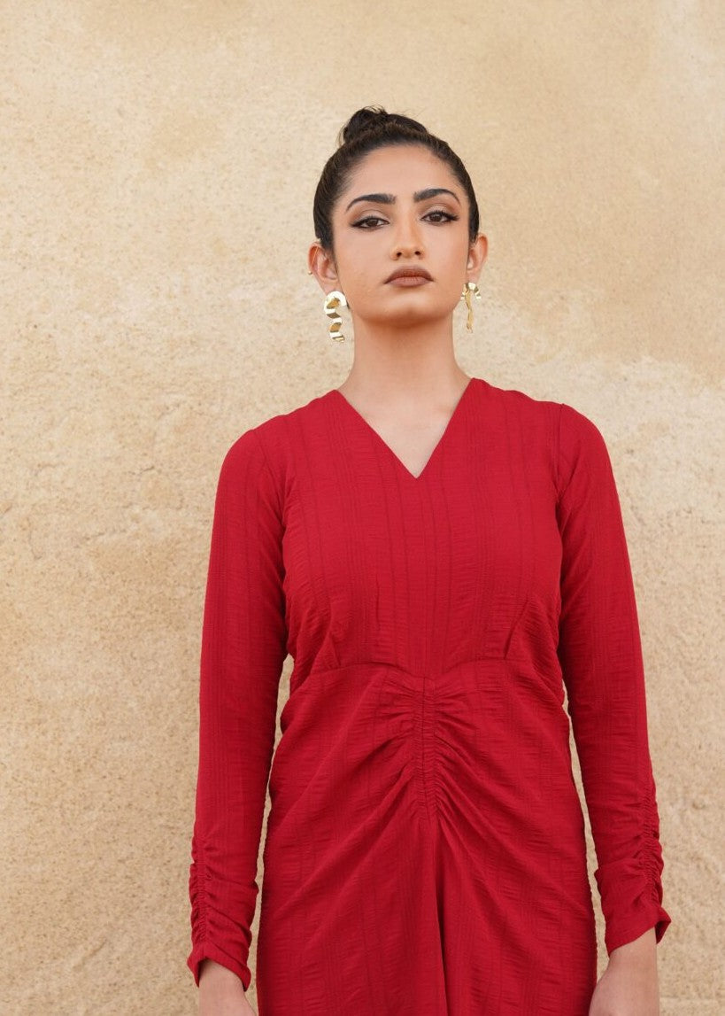viscose Dress in Red