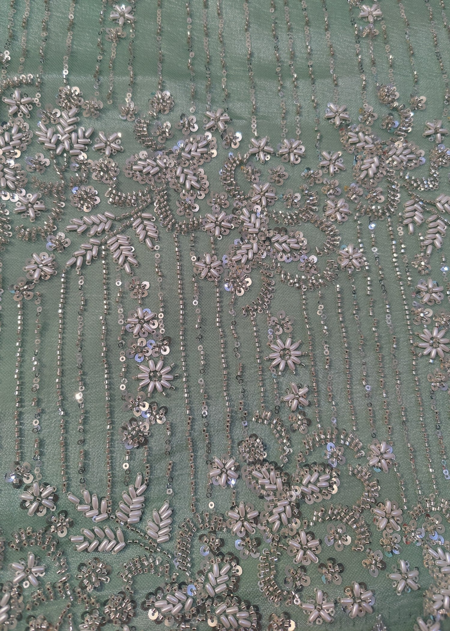 net Unstitched in Moss green