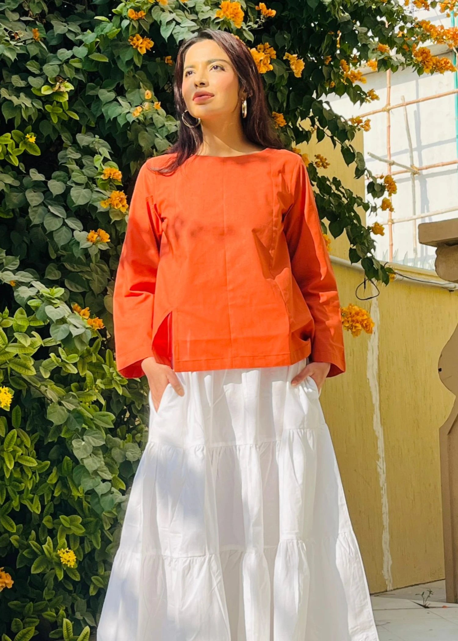 cotton Top in Rust orange