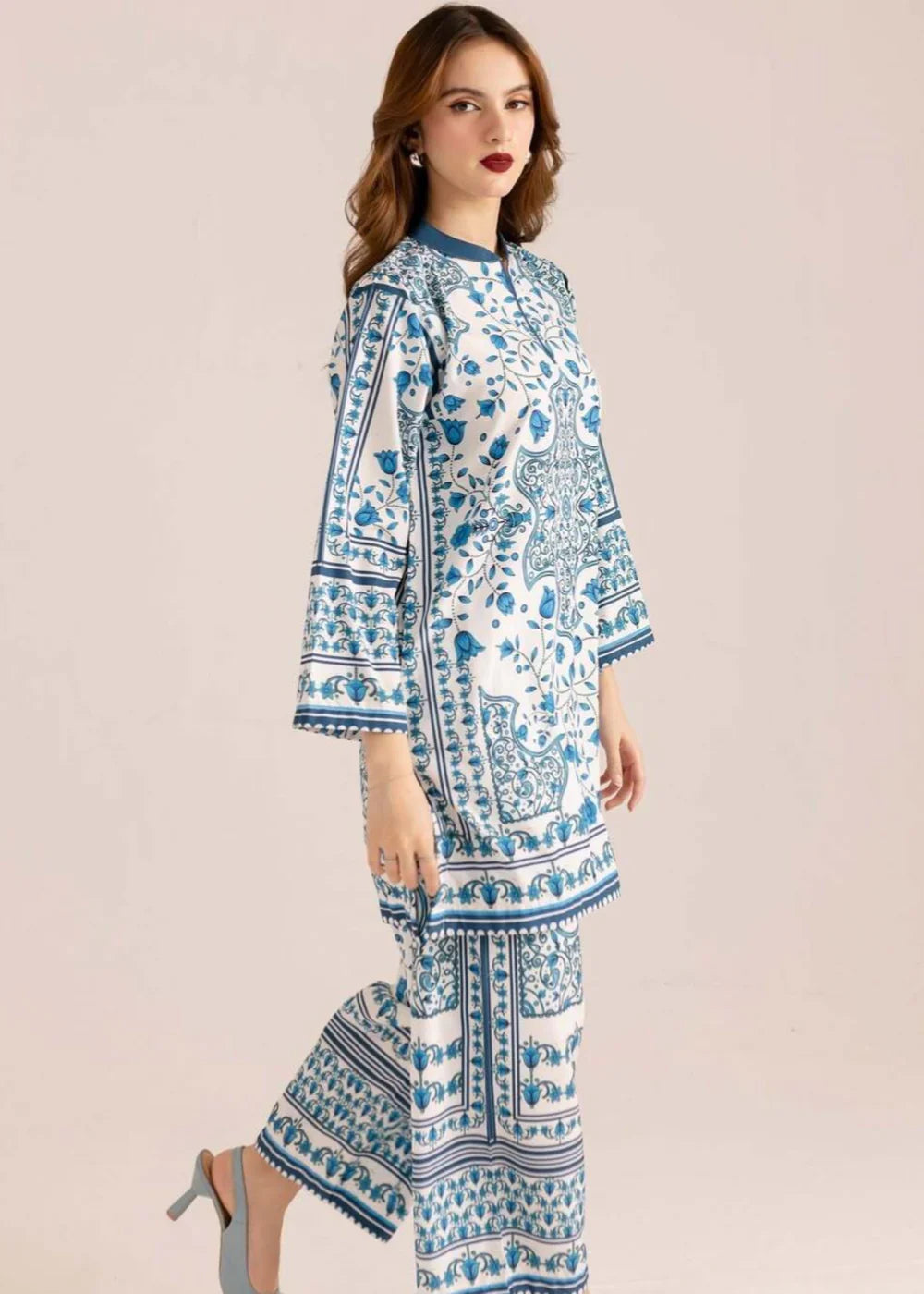blended khaddar Co Ord Sets in Blue