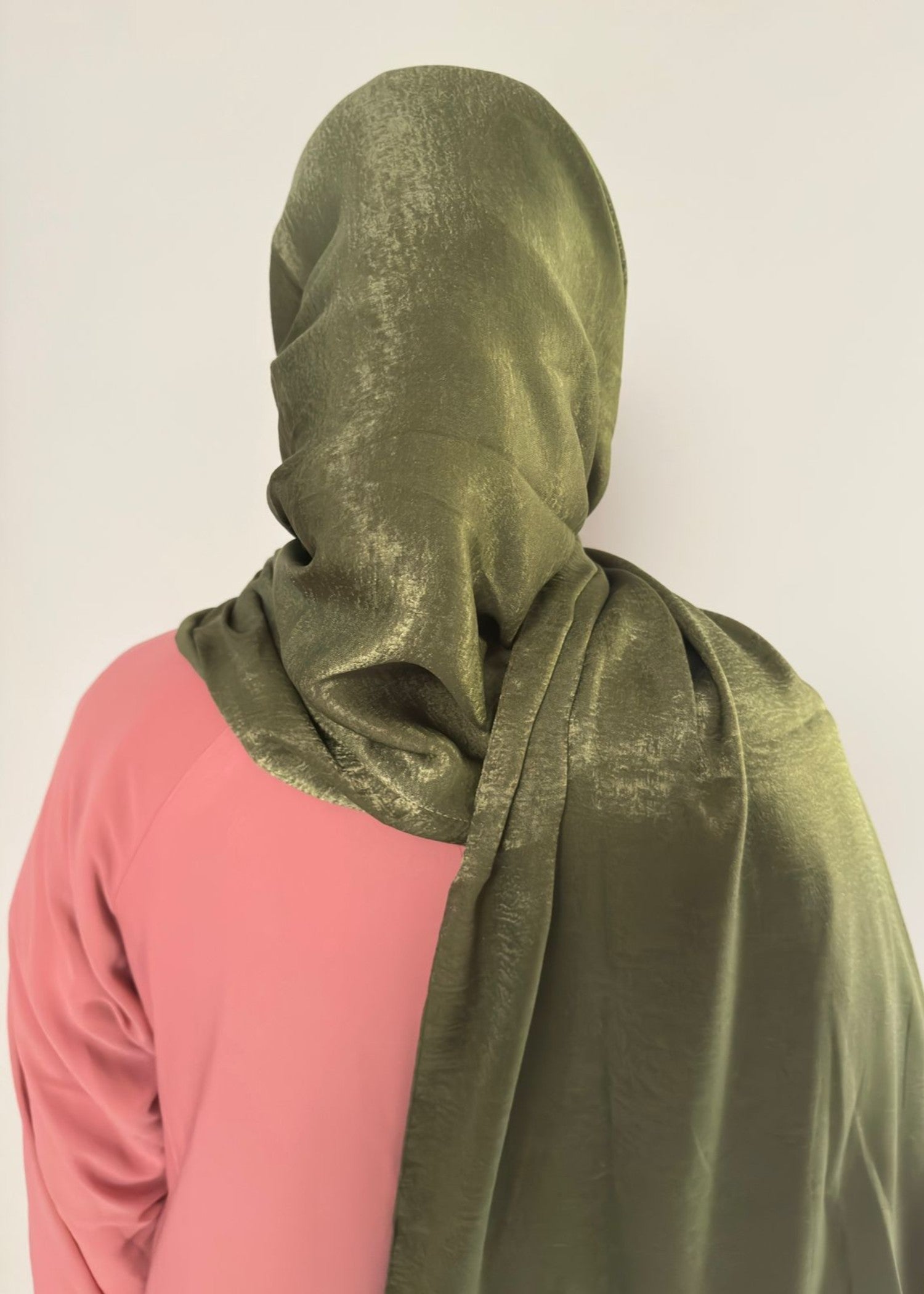 velvet Hijab in Olive green