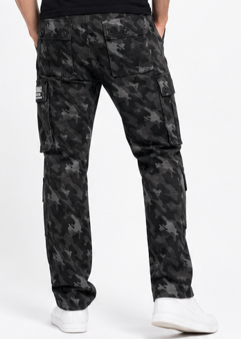 twill cotton Pants in Charcoal, grey