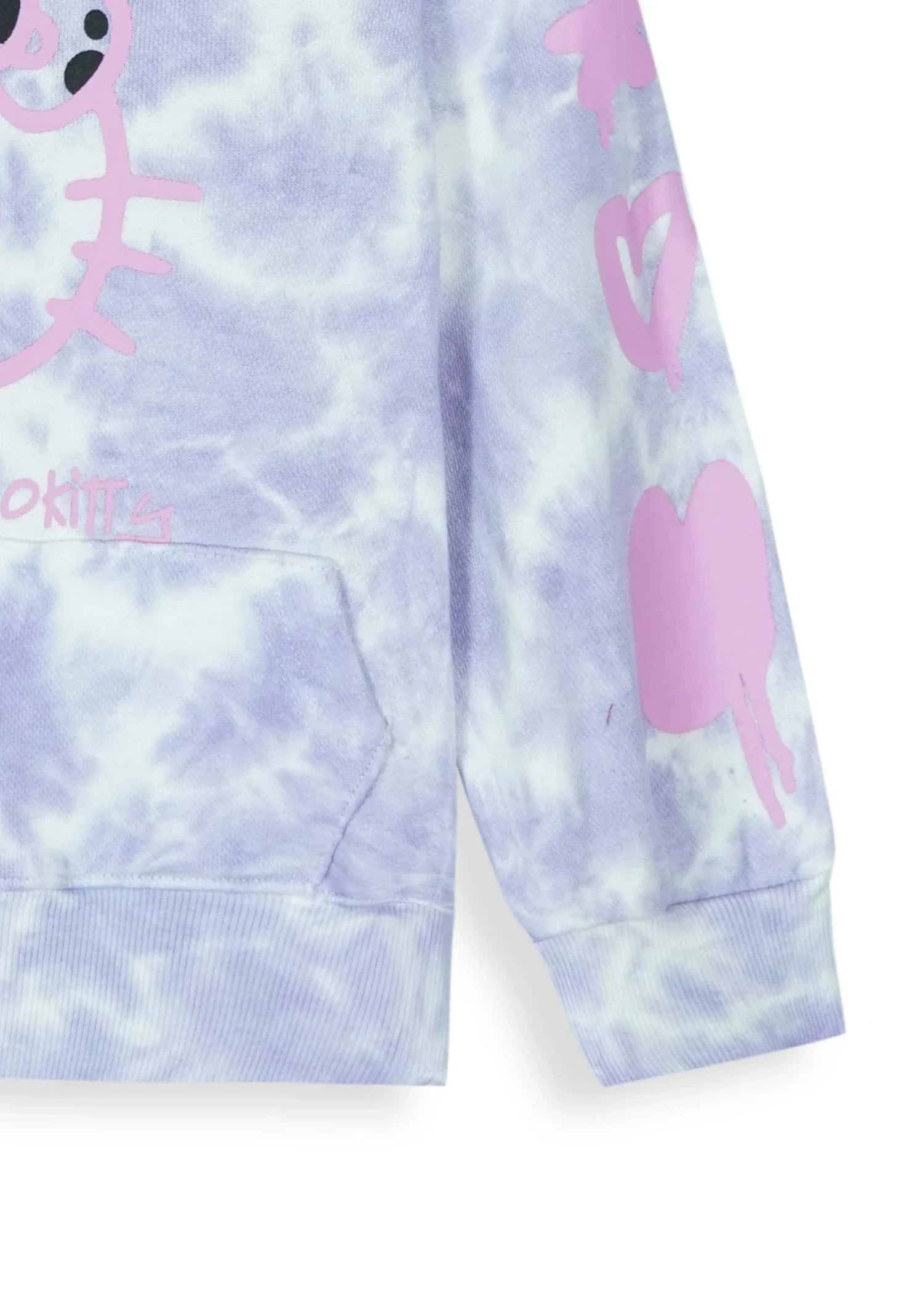 terry Hoodie in Lavender, white