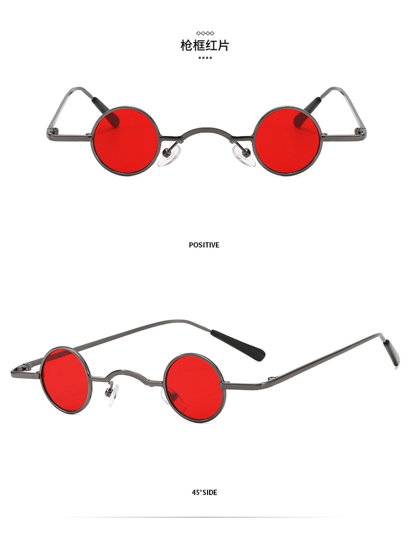 Super Small round Frame Retro Sunglasses for Men Women Prince Glasses Hip Hop Sunglasses