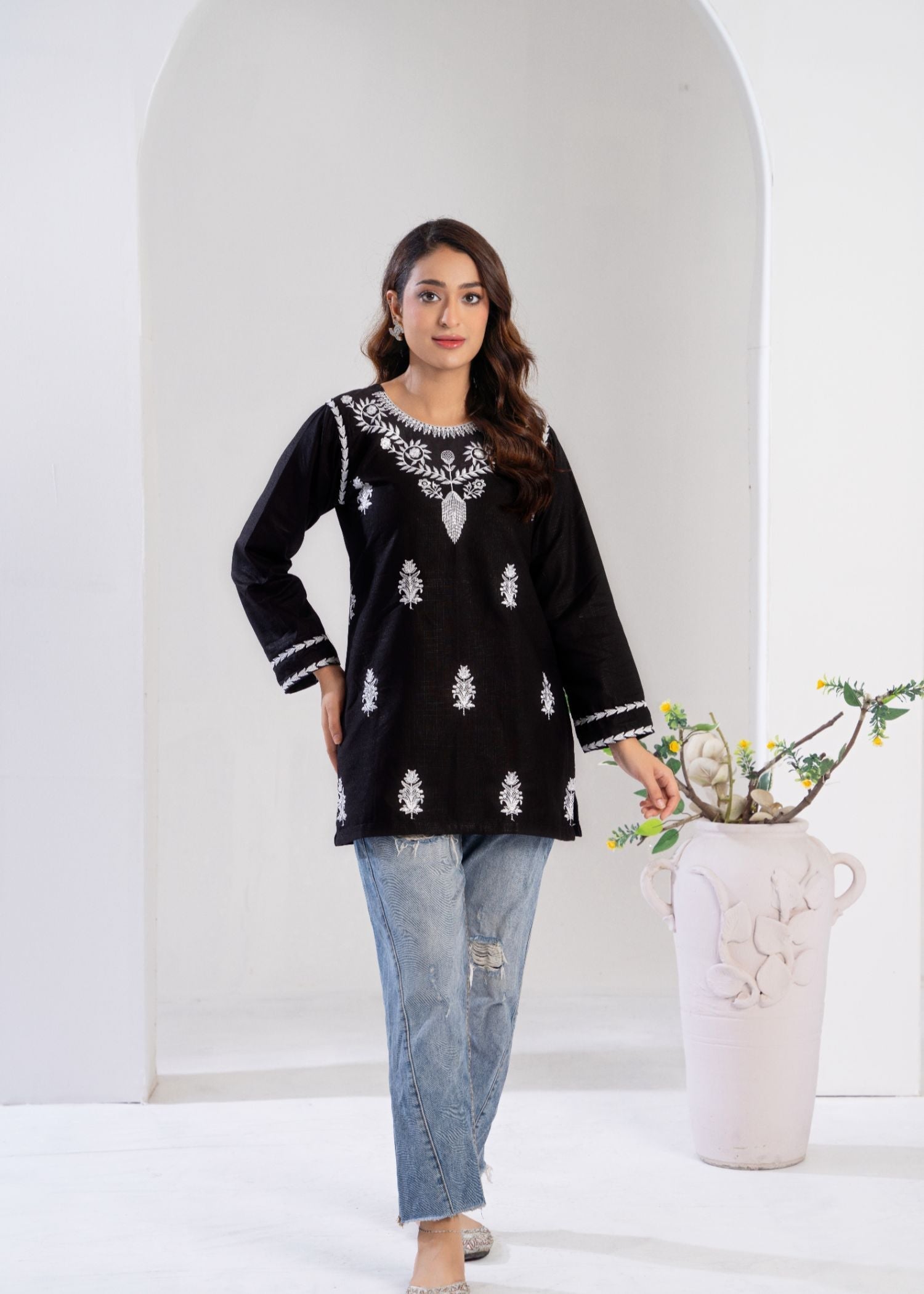 cotton Kurti in Black