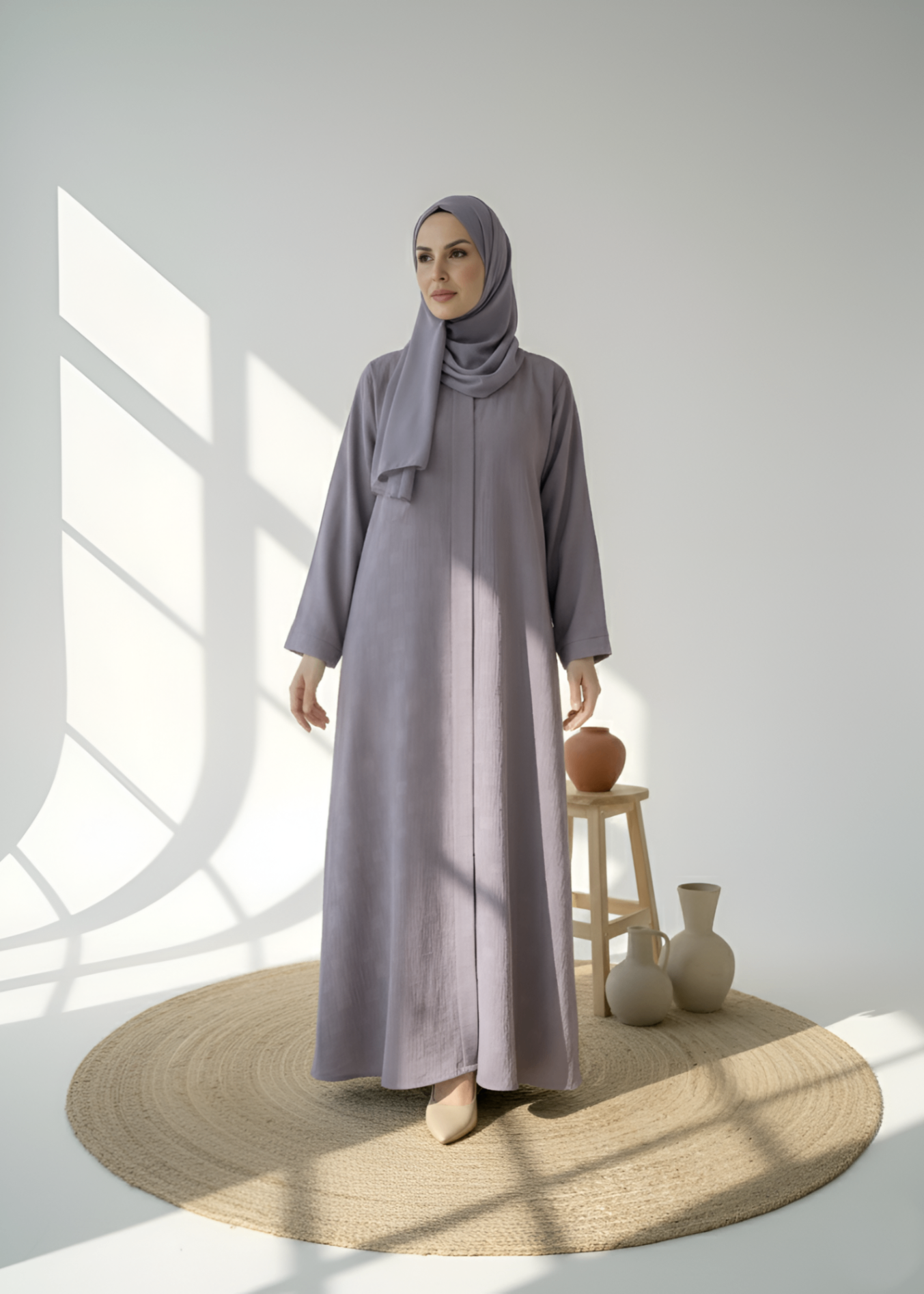 nidha Abaya in Lavender