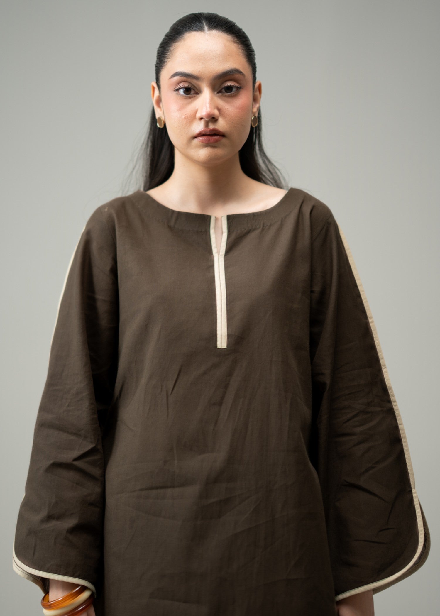 pure cotton Co Ord Sets in Dark brown