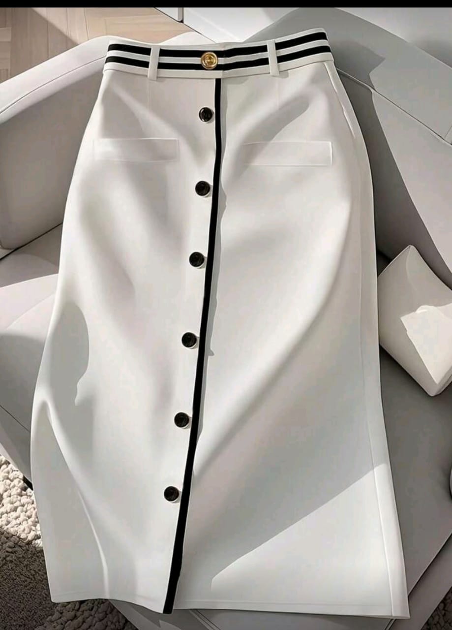 polyester Skirt in White