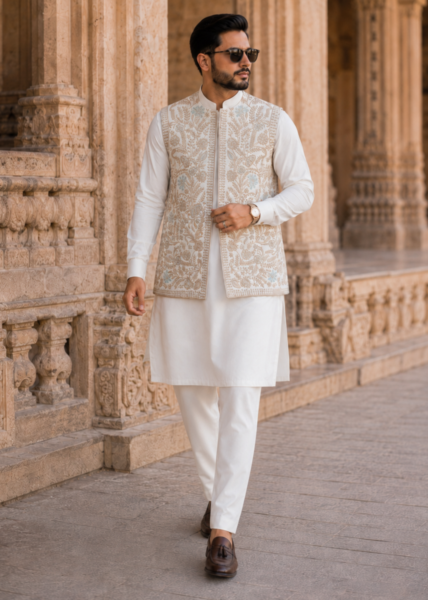 suiting Waistcoat in White by The Great Masters (TGM)