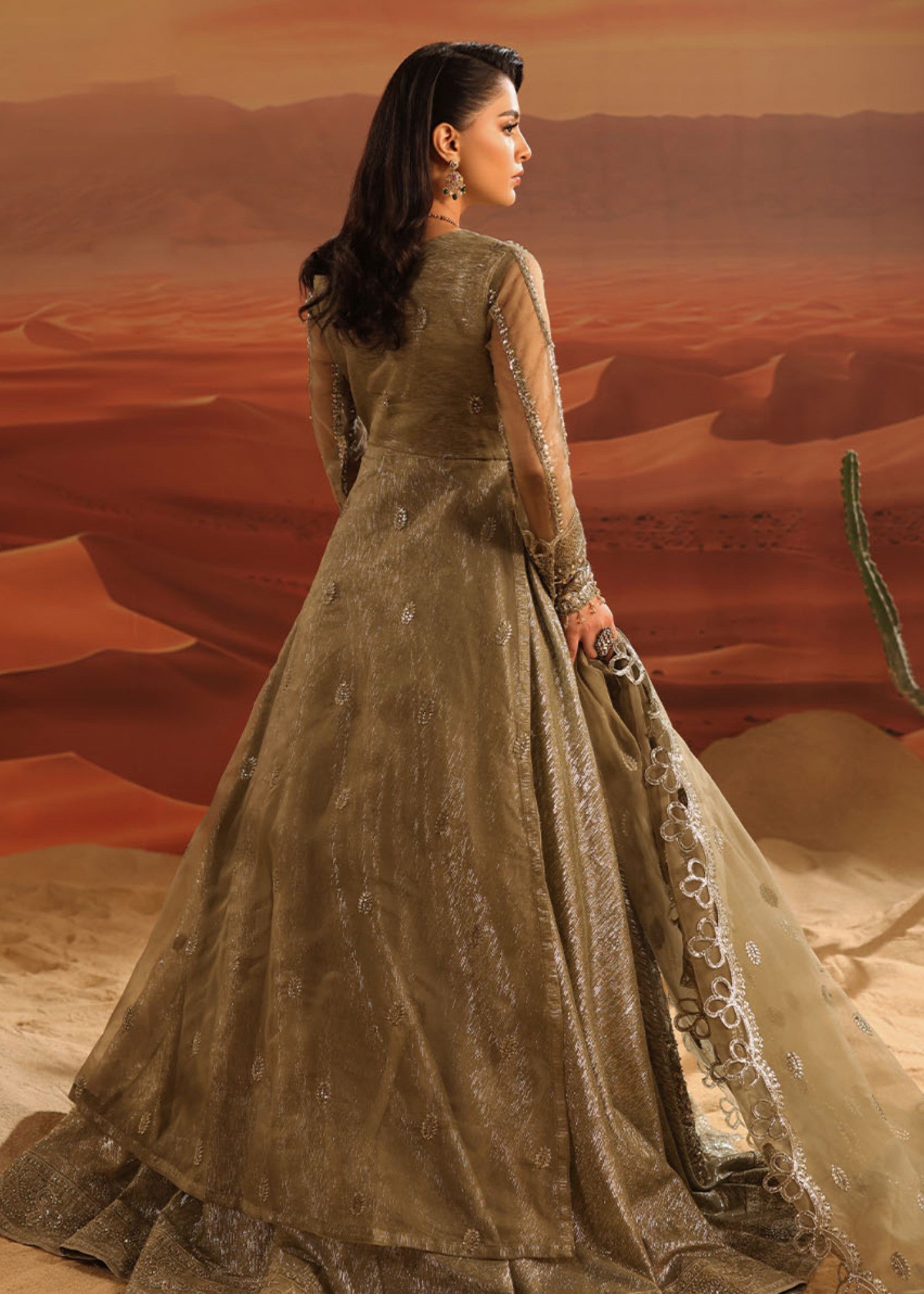 organza Maxi in Tan brown