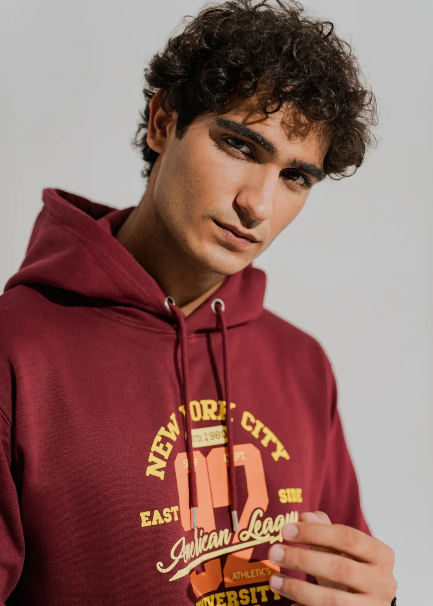 fleece Hoodie in Burgundy