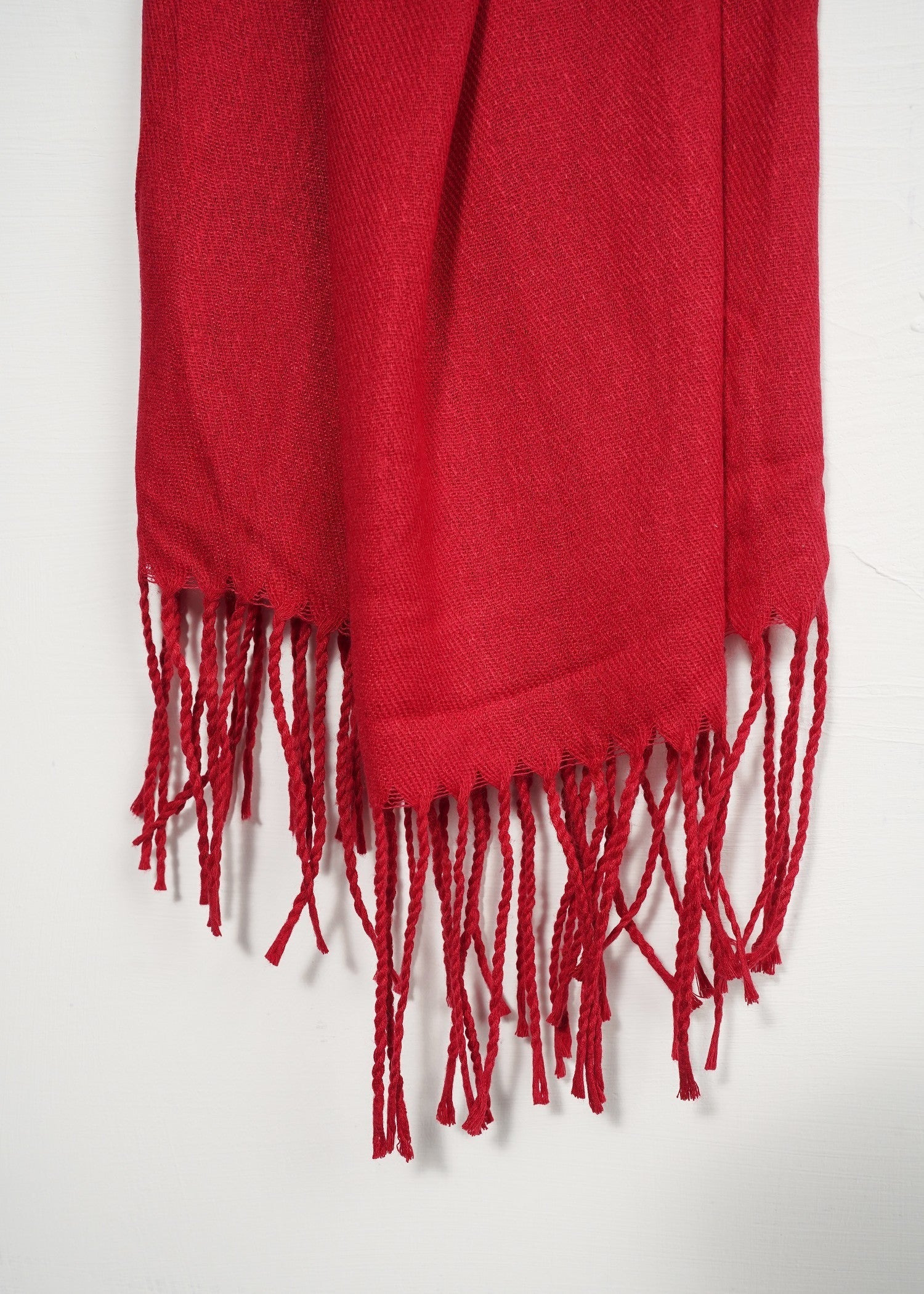 cashmere wool Hijab in Cherry red