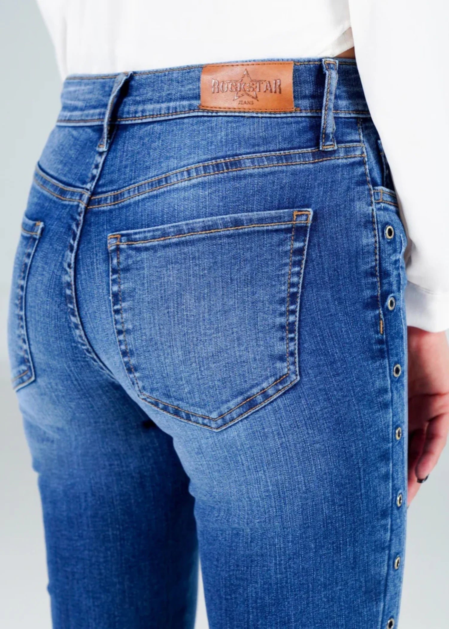 stretch denim Jeans in Light blue
