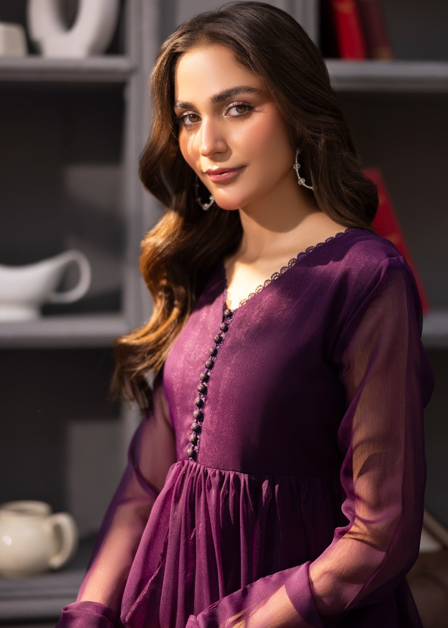 crinkle Maxi in Purple