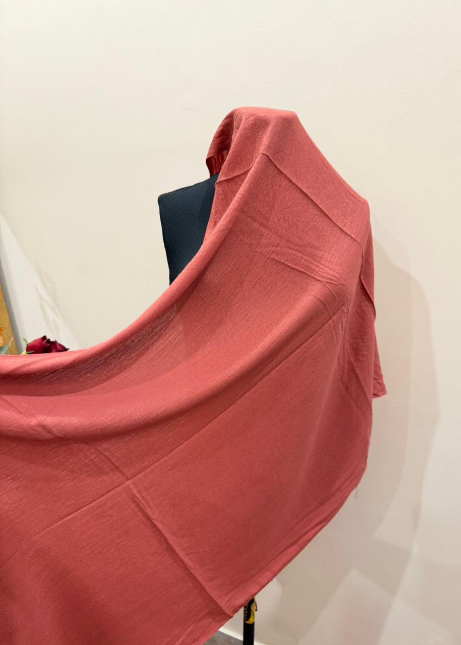 cashmere wool Hijab in Rust red
