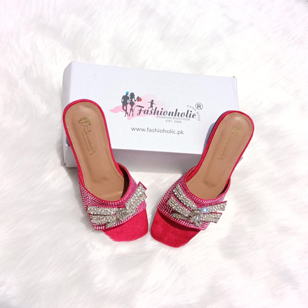Slides in Hot pink by - High Quality Women Slides TAV8575